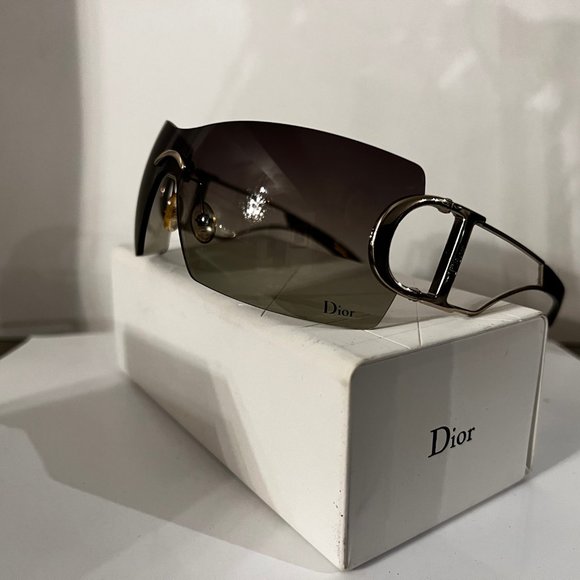 Vintage Christian Dior DIORLY 2 Shield SUNGLASSES CASE POUCH CARD Y2K Galliano - Picture 3 of 11